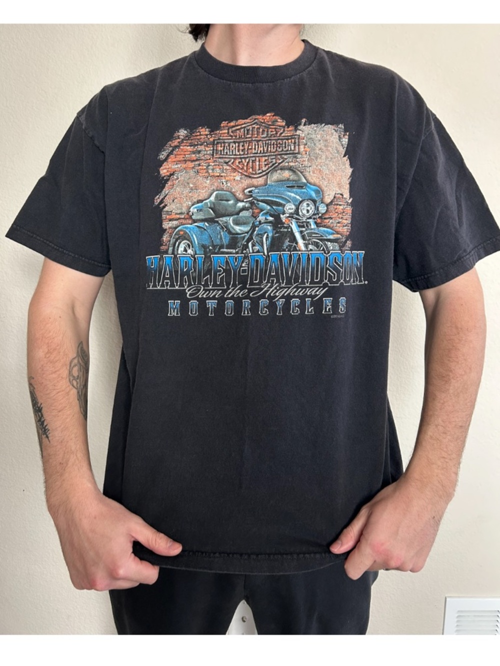 Y2K Harley Davidson Own the Highway Colorado Men's 2XL T Shirt